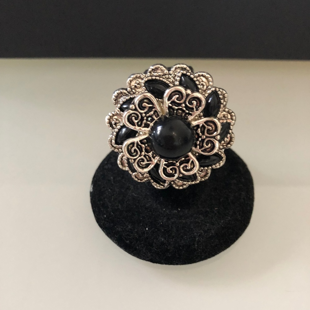 3 for $25🛍Cocktail flower stretchable ring